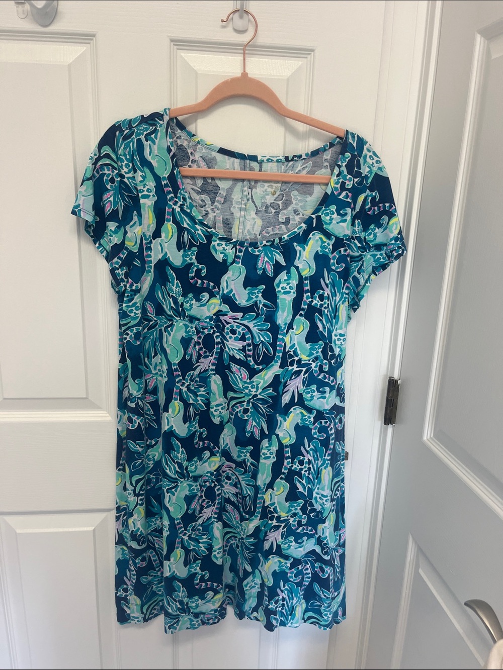 Lilly Pulitzer Teal & Navy Floral Dress